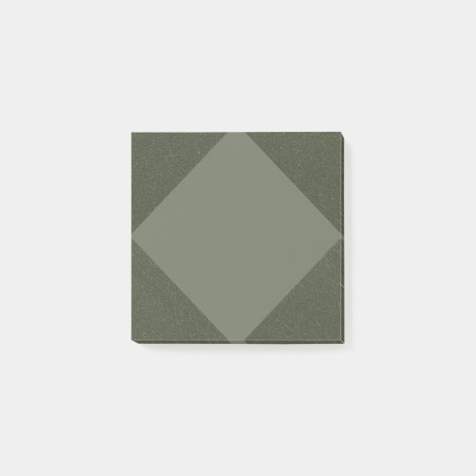 Moss Green Textured Diamond Notitieblok Post-it® Notes (Voorkant)