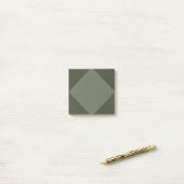 Moss Green Textured Diamond Notitieblok Post-it® Notes (Op bureau)