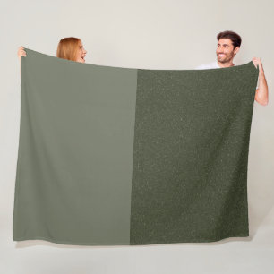 Moss Green Textured Fleece Deken –