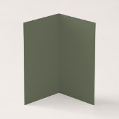 Moss Green Textured Folded Visitekaartje (Aangepas (Binnen)