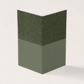 Moss Green Textured Folded Visitekaartje (Aangepas (Buitenkant)
