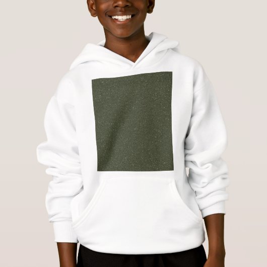 Moss Green Textured Kinder Pullover Hoodie (Aangep (Voorkant)