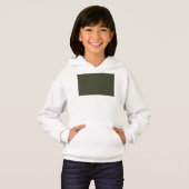 Moss Green Textured Kinder Pullover Hoodie (Aangep (Voorkant volledig)