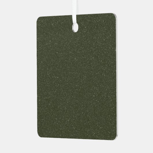 Moss Green Textured Ornament Label (Voorkant links)