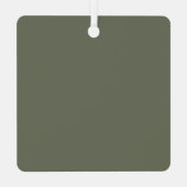 Moss Green Textured Ornament Label (Achterkant)