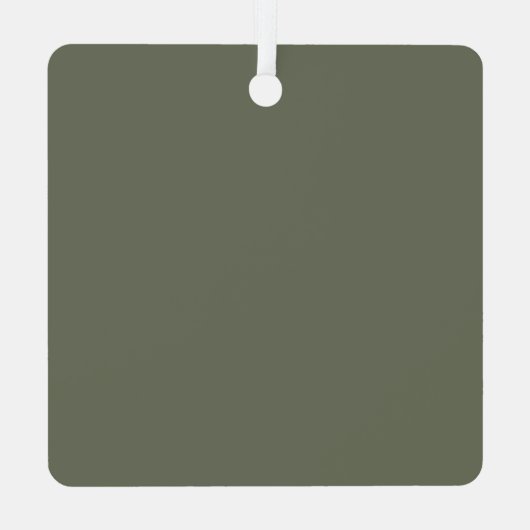 Moss Green Textured Ornament Label (Achterkant)
