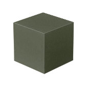 Moss Green Textured Photo Cube - Kubus (Achter hoekig)