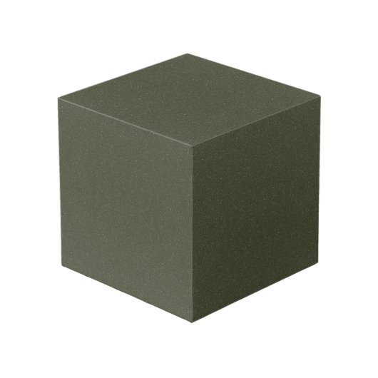 Moss Green Textured Photo Cube - Kubus (Voorkant hoekig)