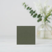 Moss Green Textured & Solid Referral Kaart - Aange (Staand voorkant)
