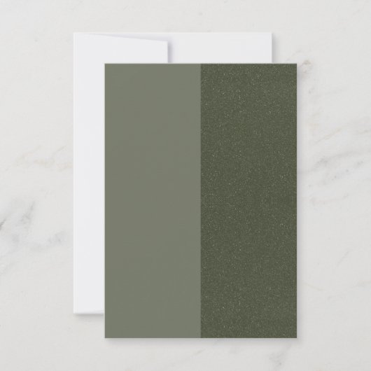 Moss Green Textured Split Flat Kaart - Notitiekaartje (Voorkant)