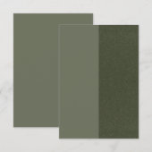 Moss Green Textured Split Flat Kaart - Notitiekaartje (Voorkant / Achterkant)