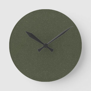 Moss Green Textured Wall Clock Ronde Klok