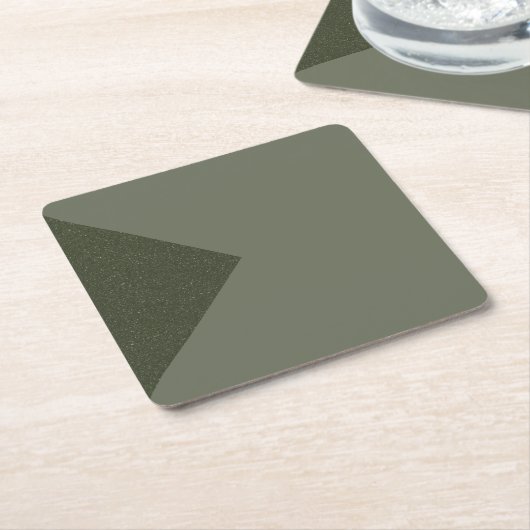 Moss Green Triangle Accent - Papier Onderzetter (Schuin)