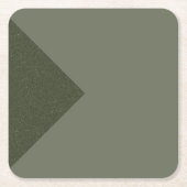 Moss Green Triangle Accent - Papier Onderzetter (Voorkant)