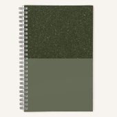 Moss Green Two-Tone Custom Sketchbook Notitieboek (Voorkant)