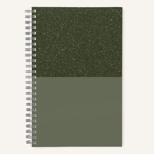 Moss Green Two-Tone Custom Sketchbook Notitieboek (Voorkant)