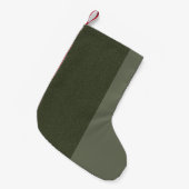 Moss Green Two-Tone Noise Custom Stocking Kleine Kerstsok (Voorkant (Hangend))