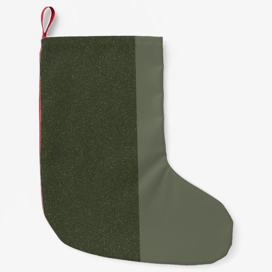Moss Green Two-Tone Noise Custom Stocking Kleine Kerstsok (Voorkant)