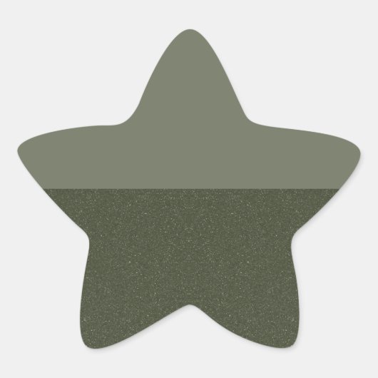 Moss Green Two-Tone Star Sticker - (Voorkant)