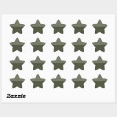 Moss Green Two-Tone Star Sticker - (Vel)