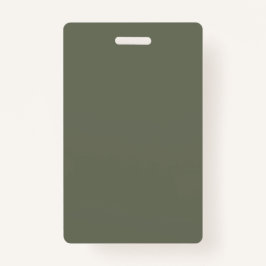 Moss Green Vertical Name Badge
