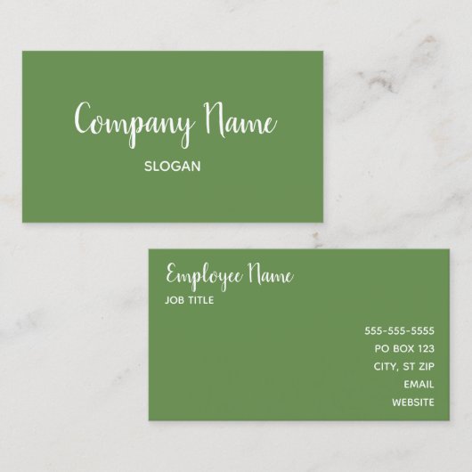 Moss Green Visitekaartje (Voorkant / Achterkant)