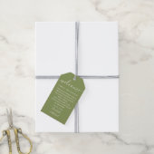 Moss Green Wedding Favoriet Welkomstmand Tas Cadeaulabel (Met Touw)