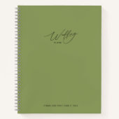 Moss Green Wedding Plans Notitieboek (Voorkant)