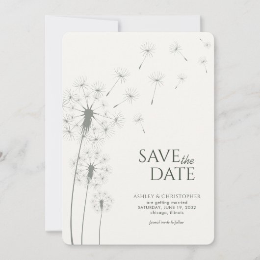 Moss Green Wedding Save the Date Kaart (Voorkant)