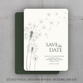 Moss Green Wedding Save the Date Kaart