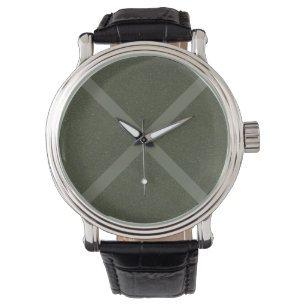 Moss Green X Pattern Aangepast horloge