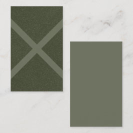 Moss Green X Pattern Visitekaartje –