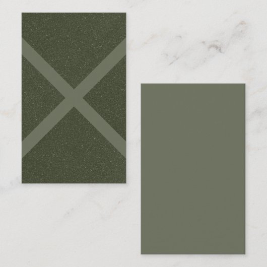 Moss Green X Pattern Visitekaartje – (Voorkant / Achterkant)