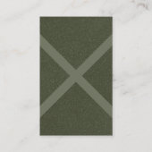 Moss Green X Pattern Visitekaartje – (Voorkant)