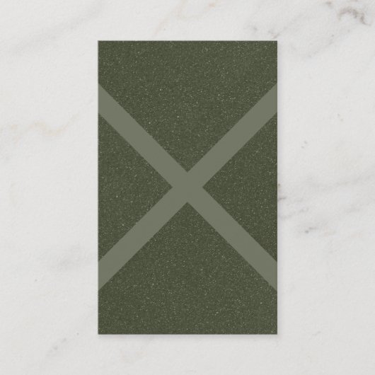 Moss Green X Pattern Visitekaartje –  (Voorkant)