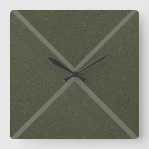 Moss Green X-Pattern wandklok