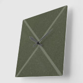 Moss Green X-Pattern wandklok (Hoek)