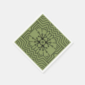 Moss groen deco servet (Hoek)
