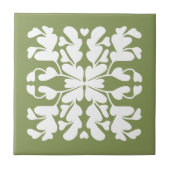 Moss groen deco tegeltje (Voorkant)