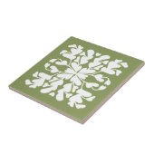 Moss groen deco tegeltje (Zijkant)