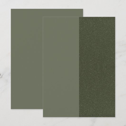 Moss Groen Dual-Tone Save the Date – Aanpasbaar (Voorkant / Achterkant)