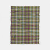 Moss Groen en Paarse Plaid Pattern Fleece Deken (Voorkant)