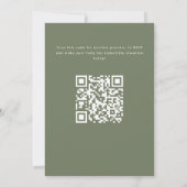 Moss Groene Grote Tekst Silent Veiling Kaart (Achterkant)