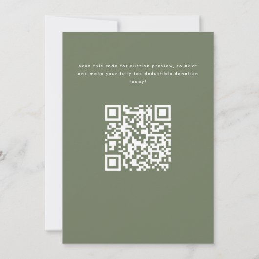 Moss Groene Grote Tekst Silent Veiling Kaart (Achterkant)