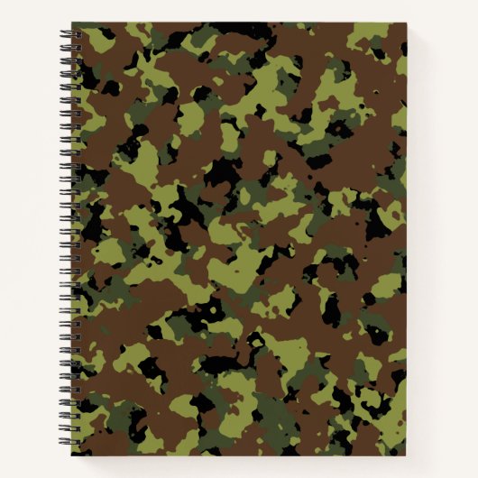 Moss Groene Militaire Camo Notitieboek (Voorkant)