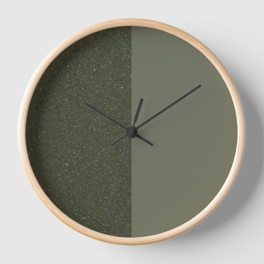 Moss Groene Twee-Tone Muurklok - (Voorkant)