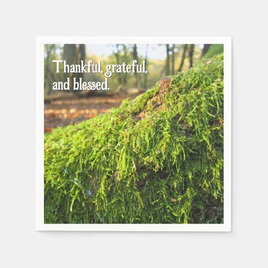 Moss in Golden Sunshine - Aangepaste Thanksgiving Servet (Voorkant)