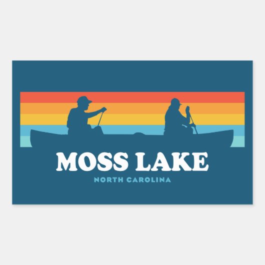Moss Lake North Carolina Cano Rechthoekige Sticker (Voorkant)