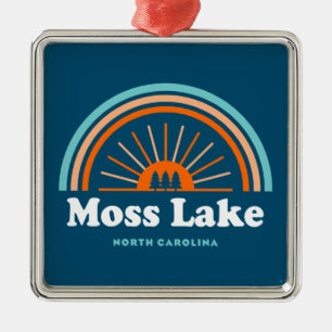Moss Lake North Carolina Rainbow Metalen Ornament