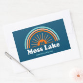 Moss Lake North Carolina Rainbow Rechthoekige Sticker (Envelop)
